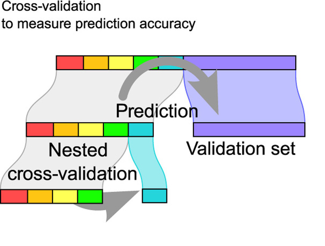 Nested cross-validation: two cross-validation loops are run one inside the other.  [@CVpaper]